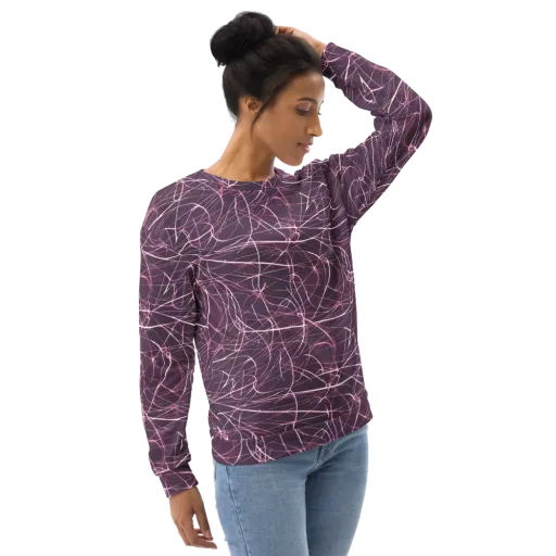 Plum Static on a Sweatshirt