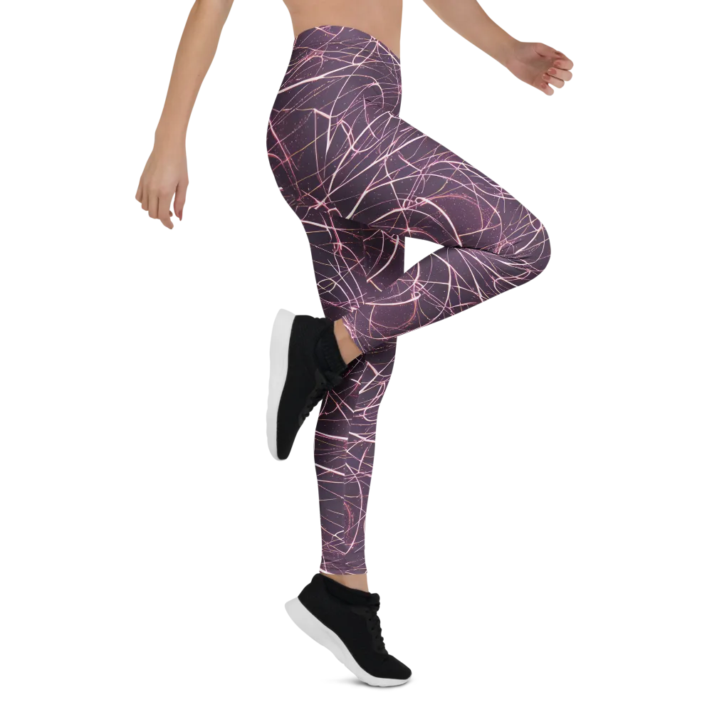 Plum Static on Leggings — Right