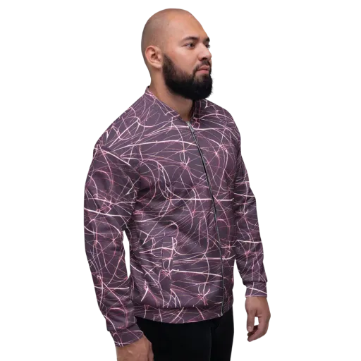 Plum Static on a Bomber Jacket