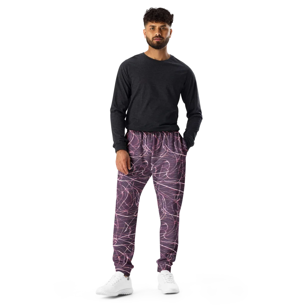 Plum Static on Men's Joggers — Front