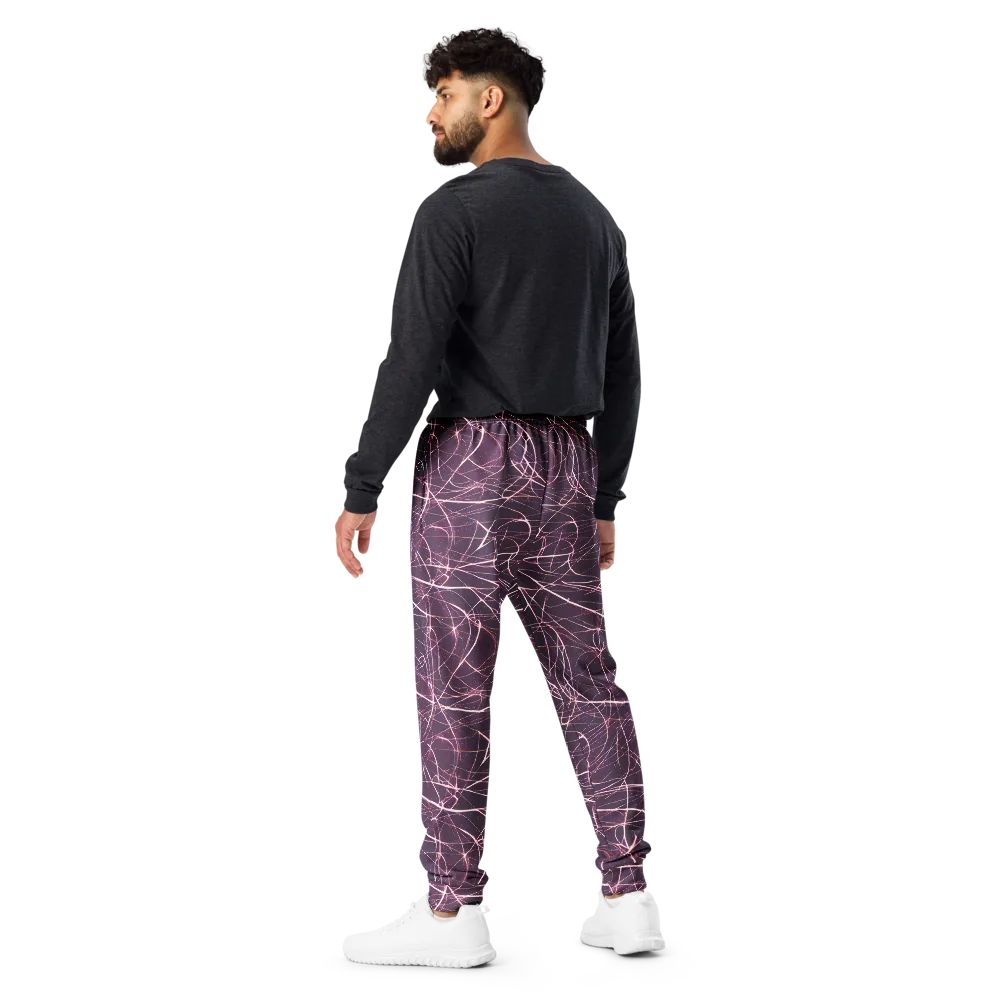 Plum Static on Men's Joggers — Back