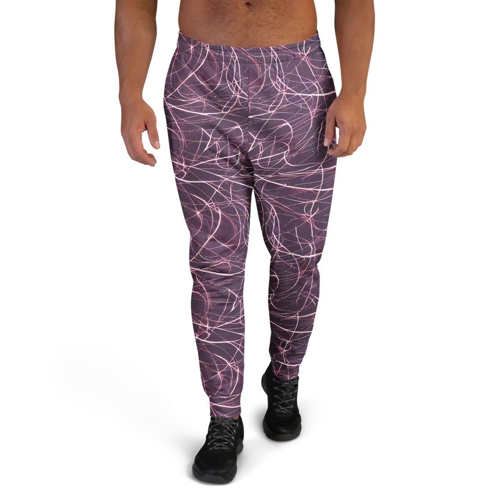 Plum Static on Men's Joggers — Front