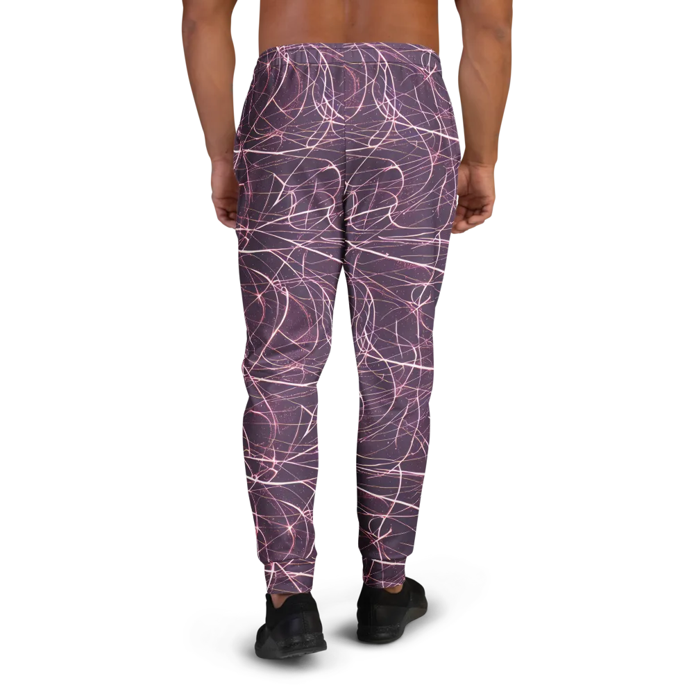 Plum Static on Men's Joggers — Back