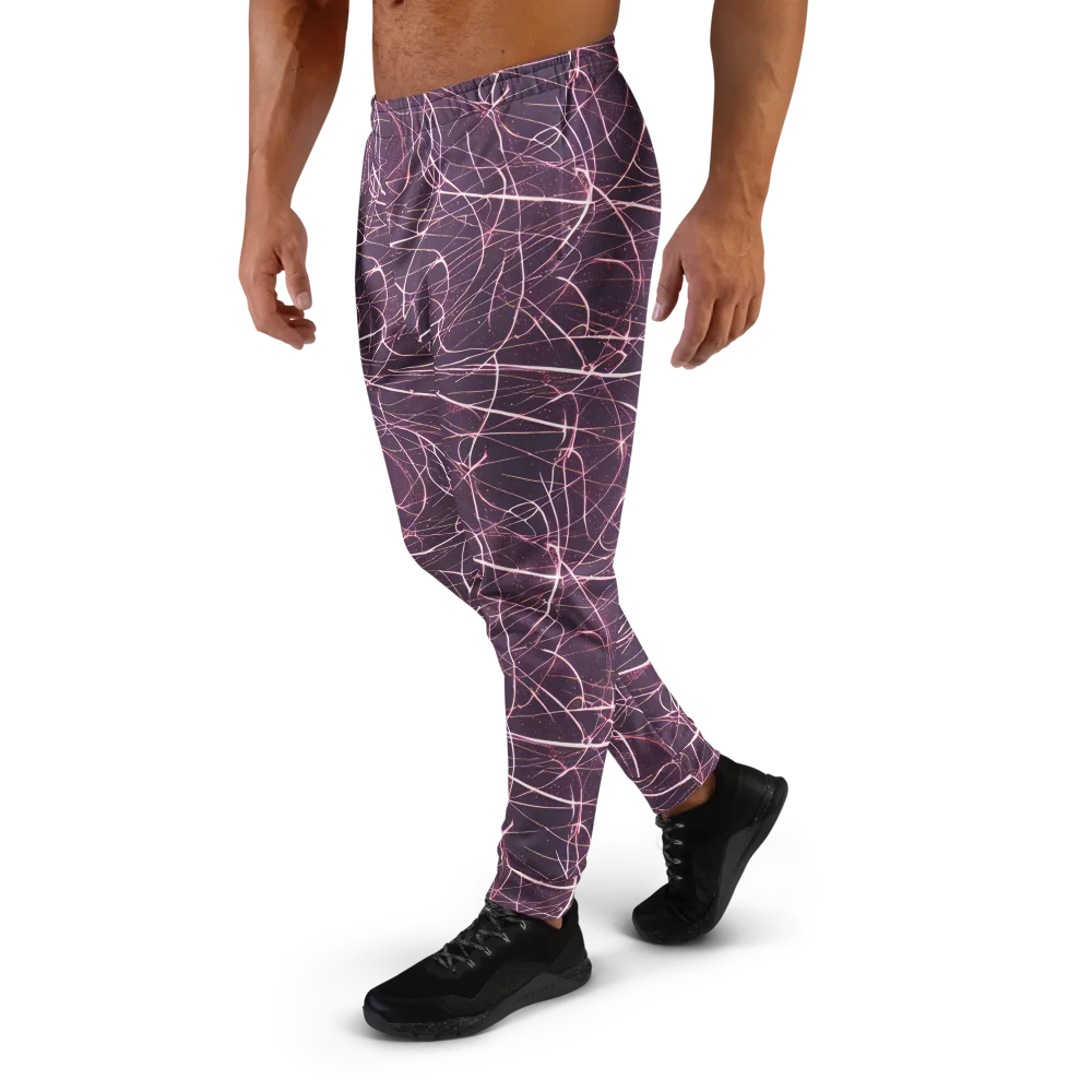 Plum Static on Men's Joggers — Left