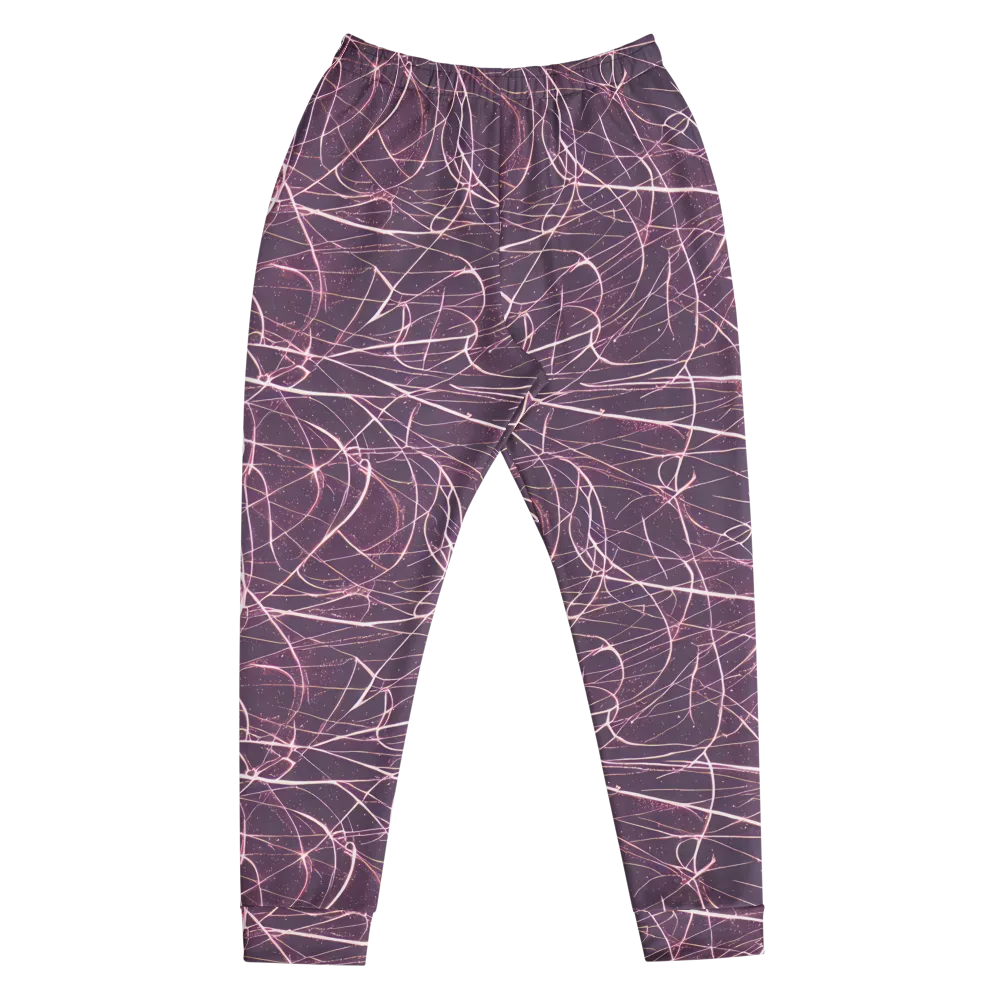 Plum Static on Men's Joggers — Front