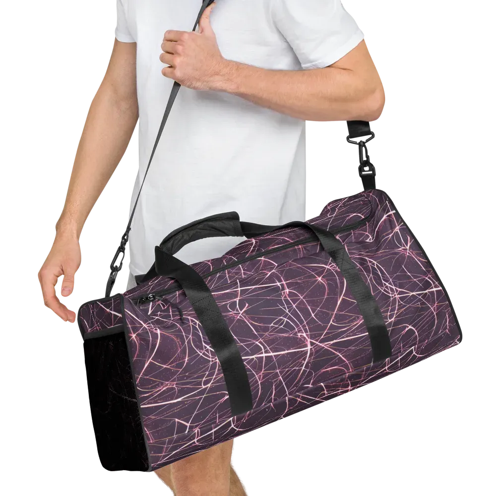 Plum Static on Duffle Bag — Right Front