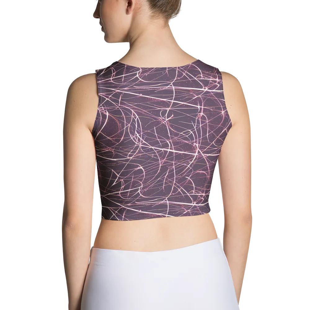 Plum Static on Crop Top — Back