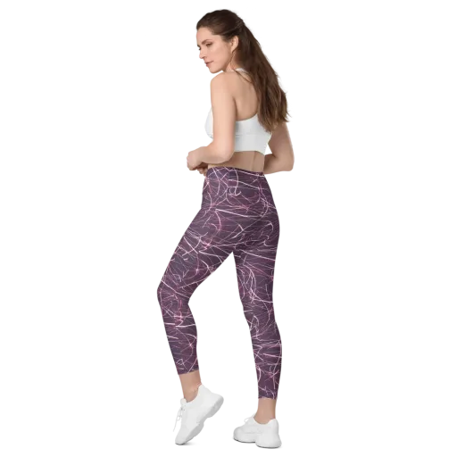 Plum Static on a Leggings with Pockets