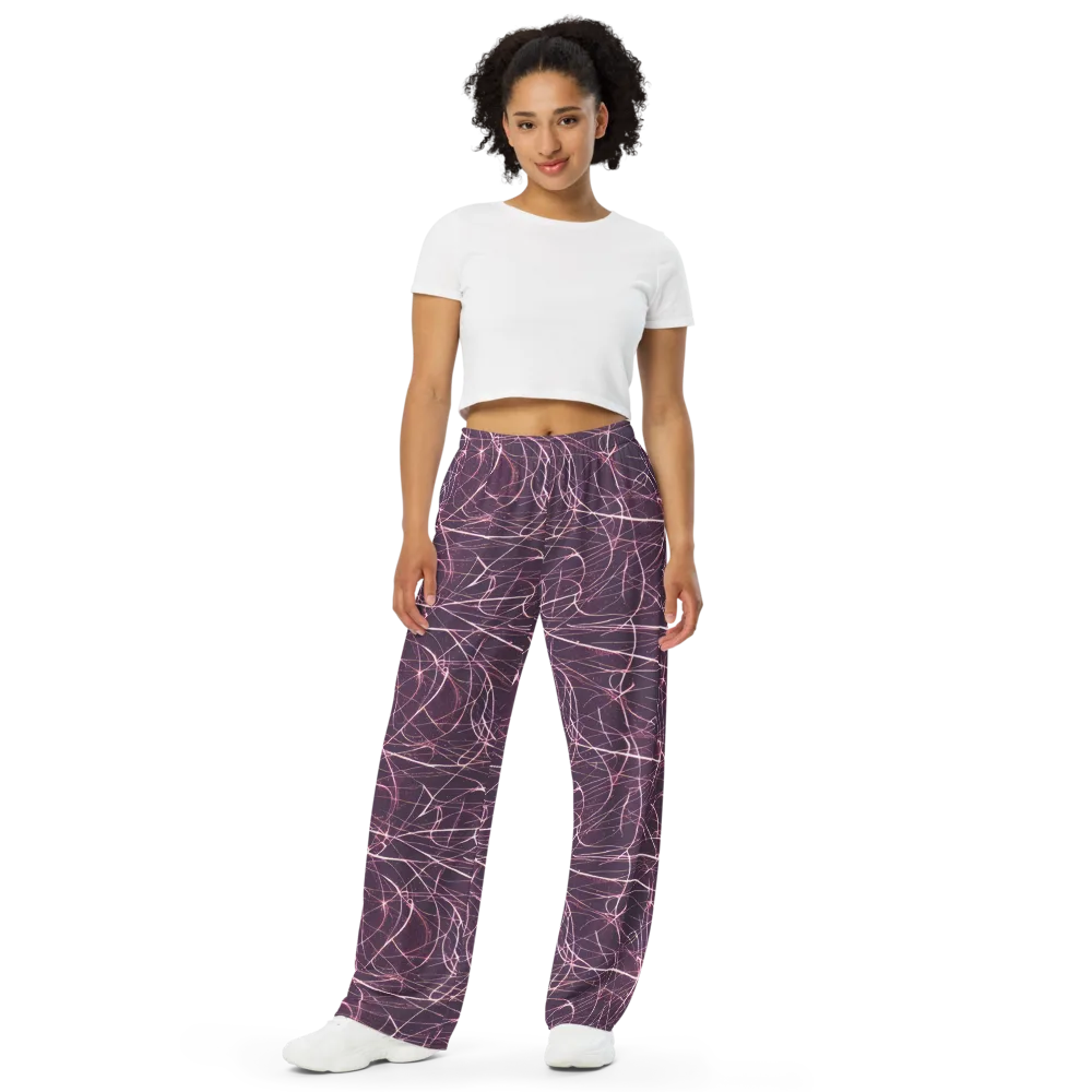 Plum Static on Wide-Leg Pants — Front