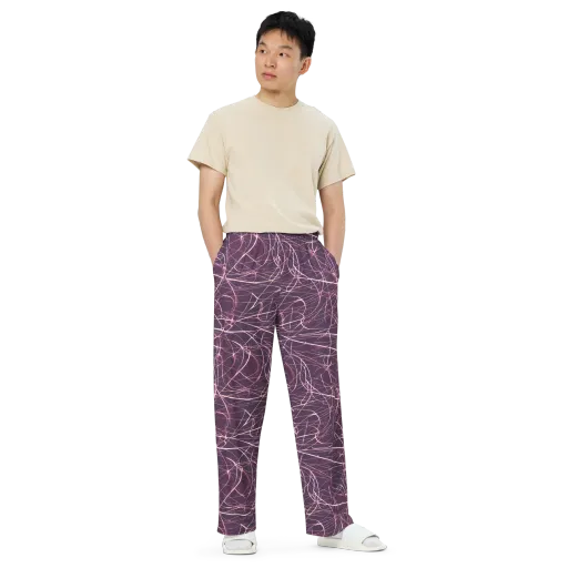 Plum Static on a Wide-Leg Pants