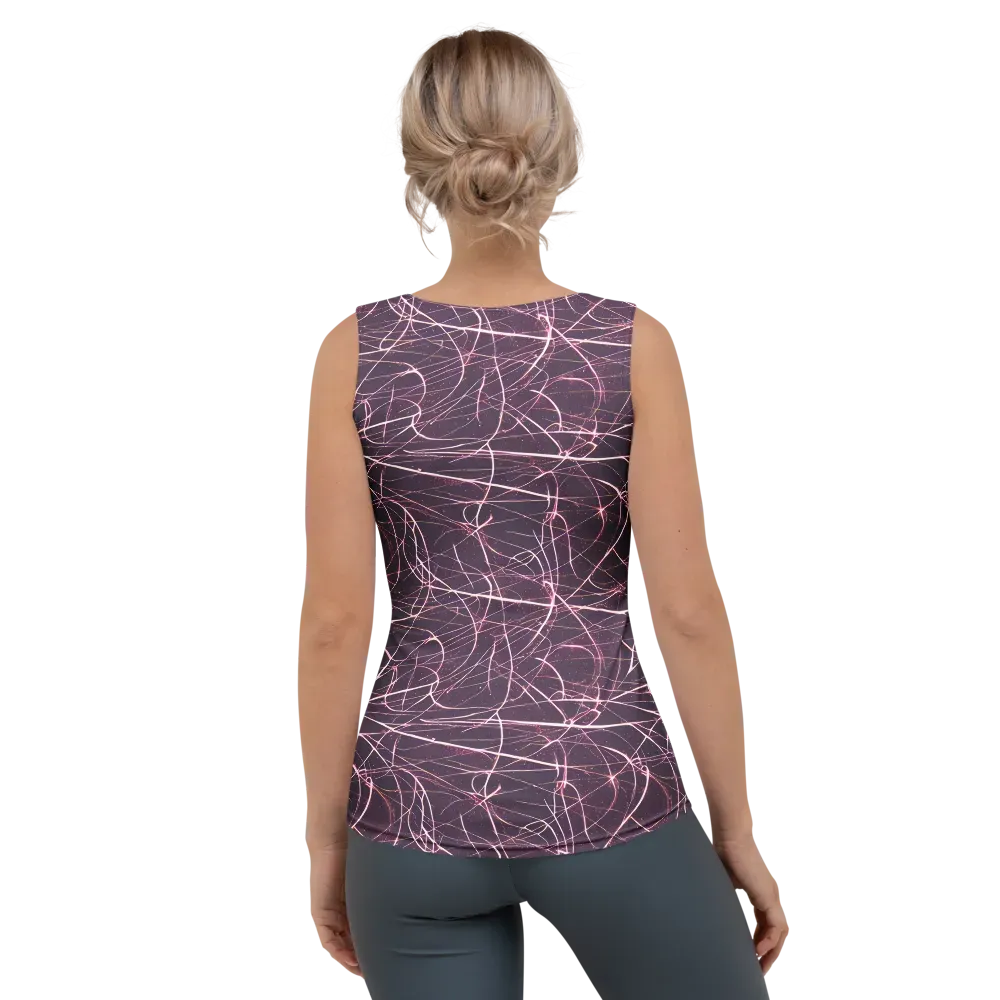 Plum Static on Women's Tank Top — Back