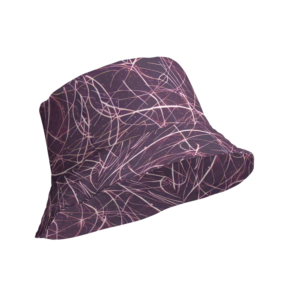 Plum Static on Reversible Bucket Hat — Product details Outside