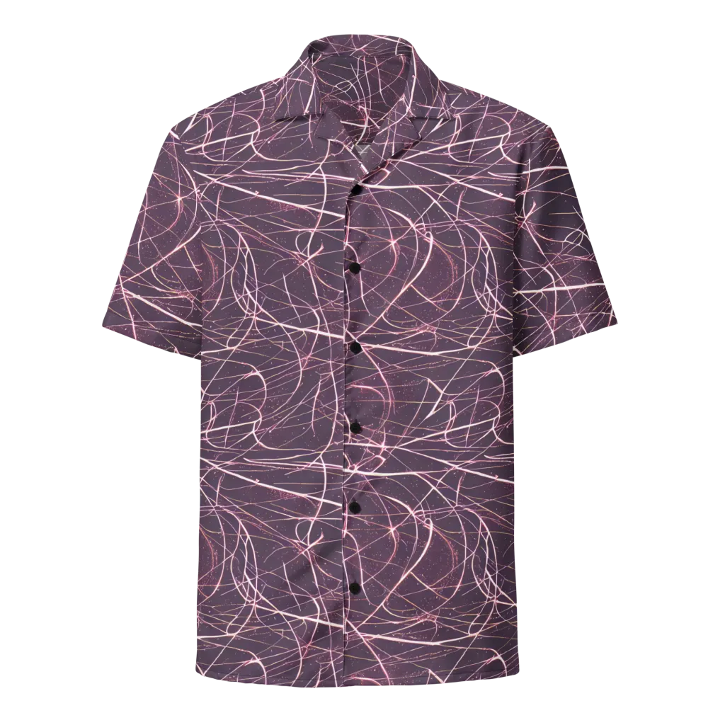 Plum Static on Button Shirt — Front