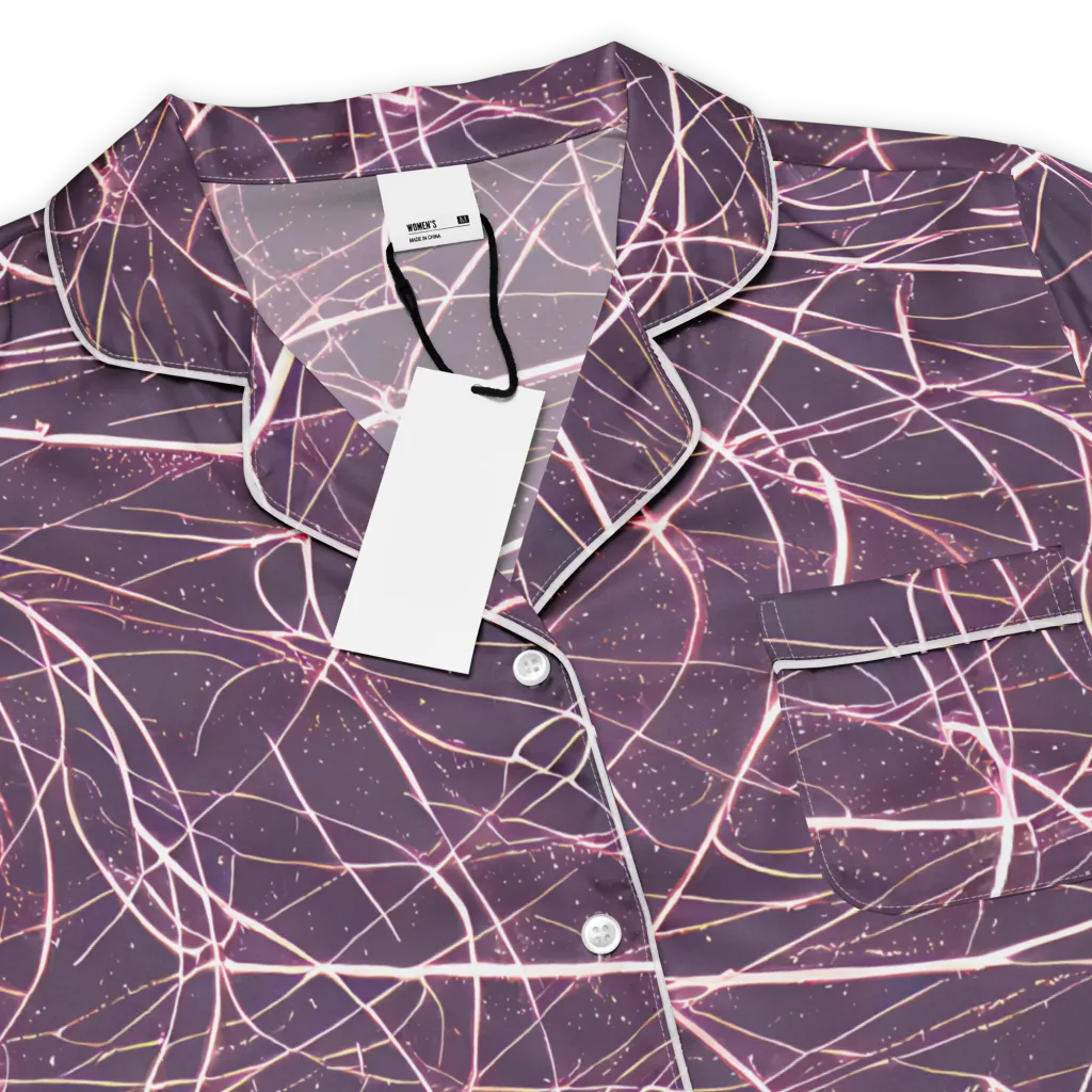 Plum Static on Women's Short Sleeve Pajama Top — Product details