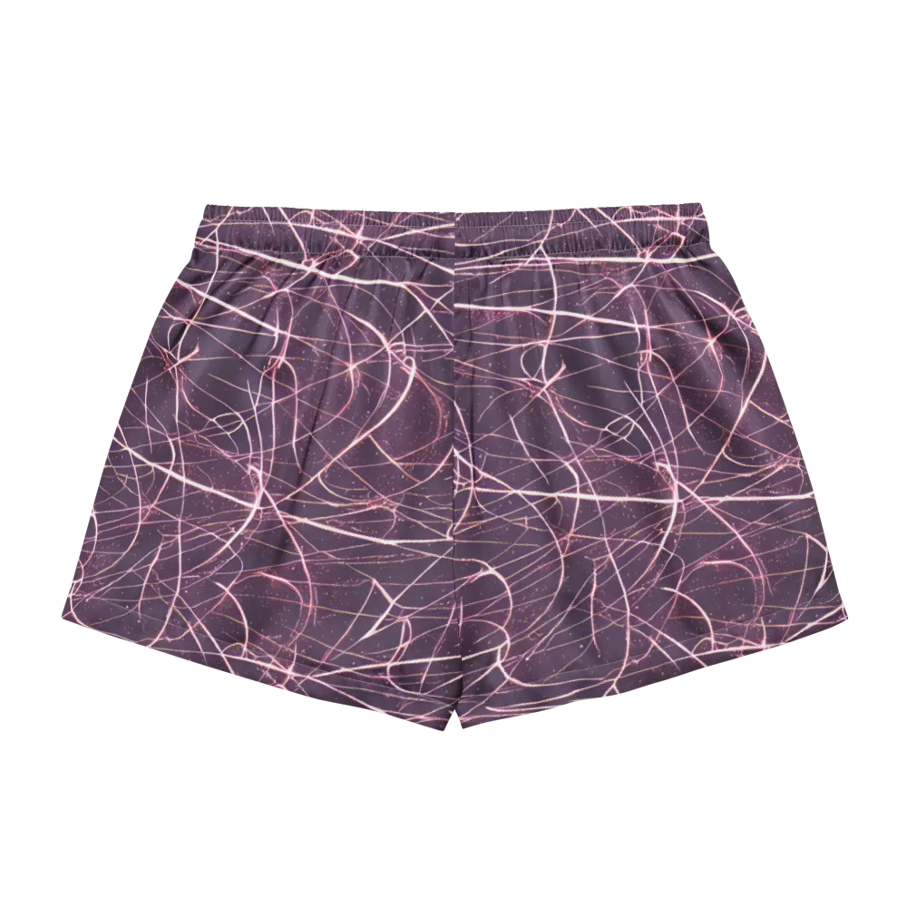 Plum Static on Women's Pajama Shorts — Back