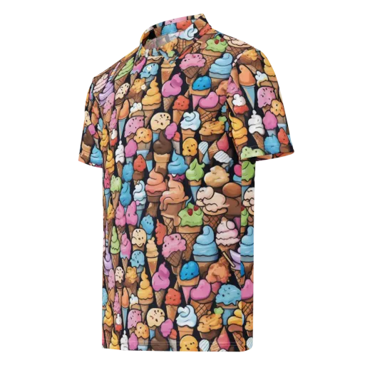 Sundae Parade on a Men's Slim Fit Polo Shirt