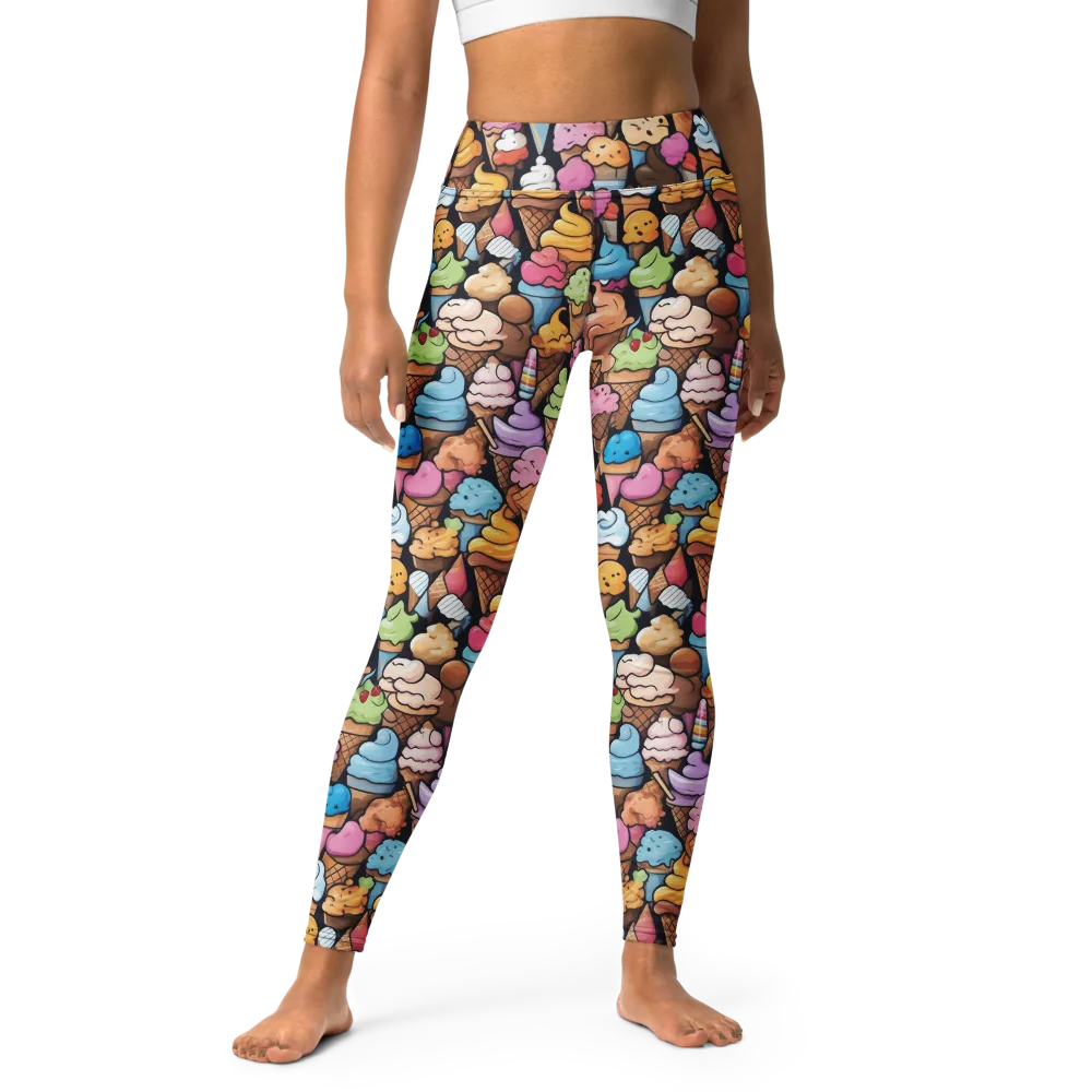 Sundae Parade on Yoga Leggings — Front