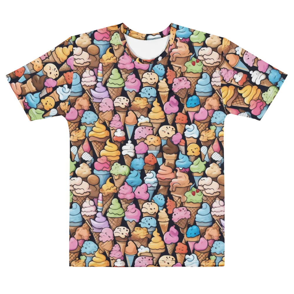 Sundae Parade on Men's Cotton Crew Neck T-Shirt — Front