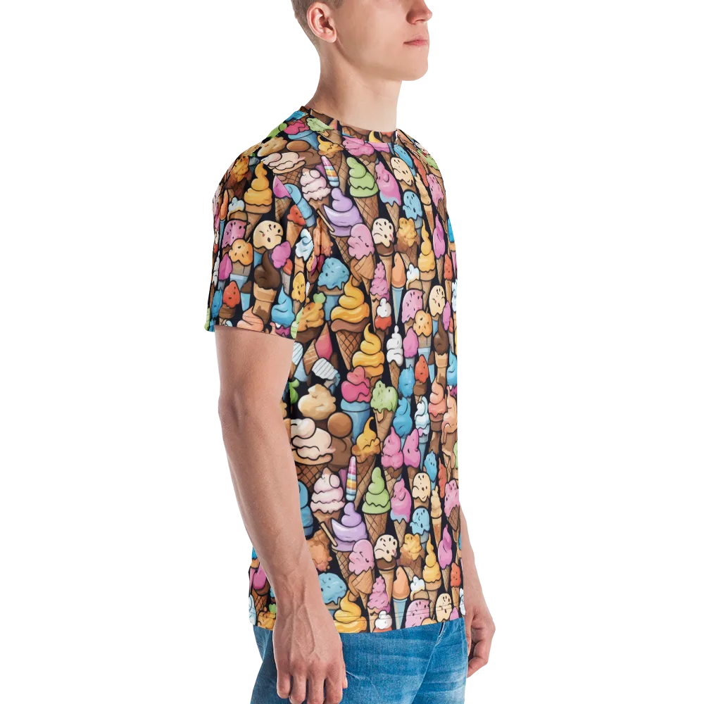 Sundae Parade on Men's Crew Neck T-Shirt — Right