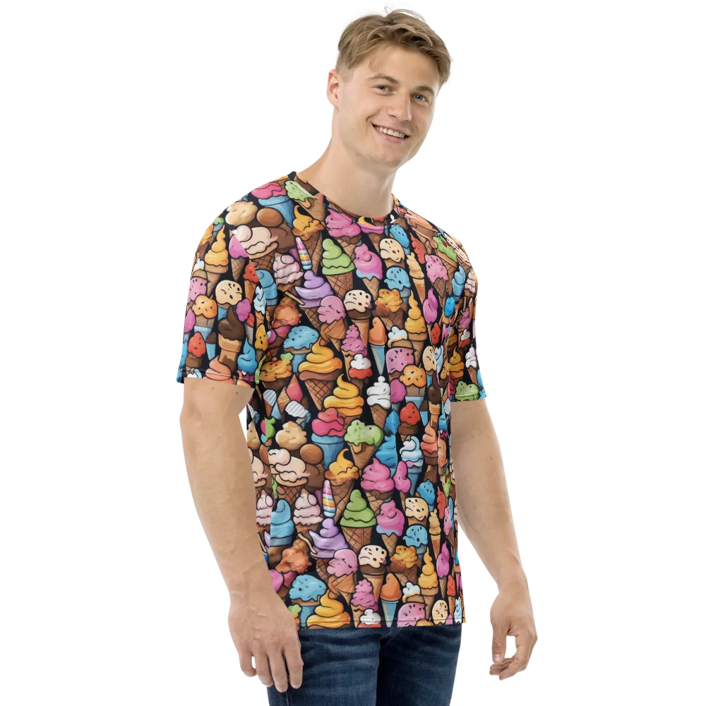 Sundae Parade on Men's Crew Neck T-Shirt — Right