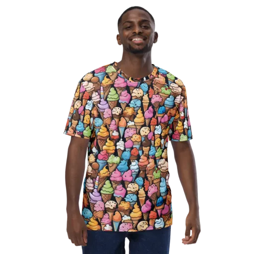Sundae Parade on a Men's Crew Neck T-Shirt