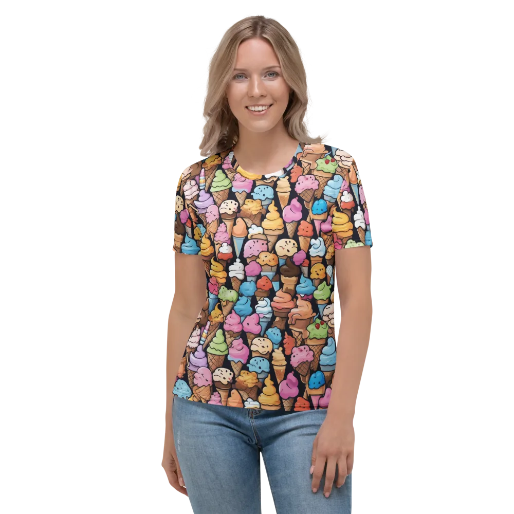 Sundae Parade on Women's Crew Neck T-Shirt — Front