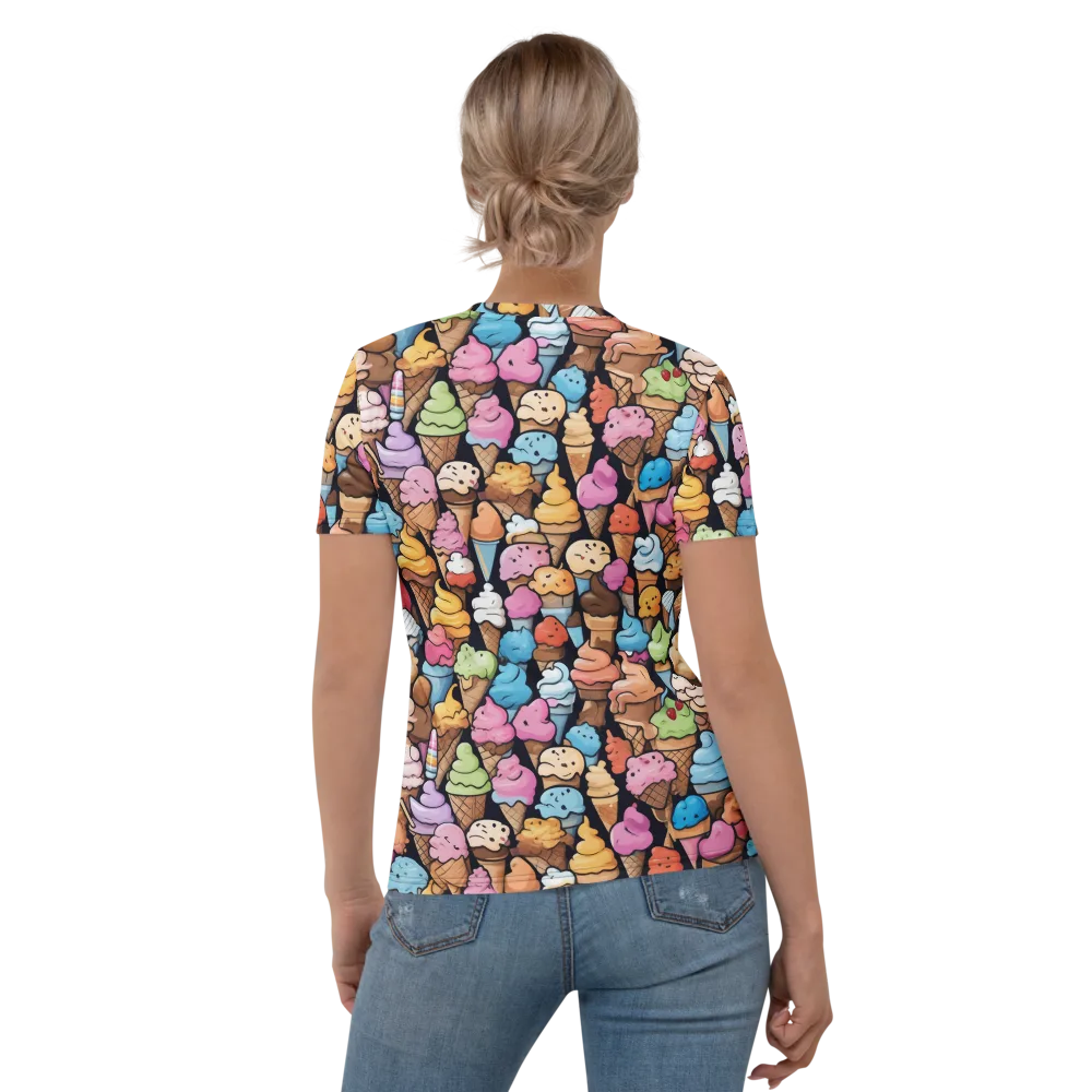 Sundae Parade on Women's Crew Neck T-Shirt — Back