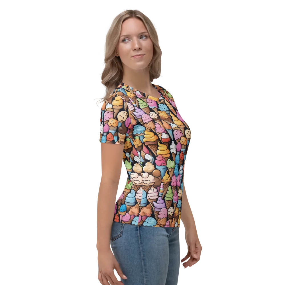 Sundae Parade on Women's Crew Neck T-Shirt — Right