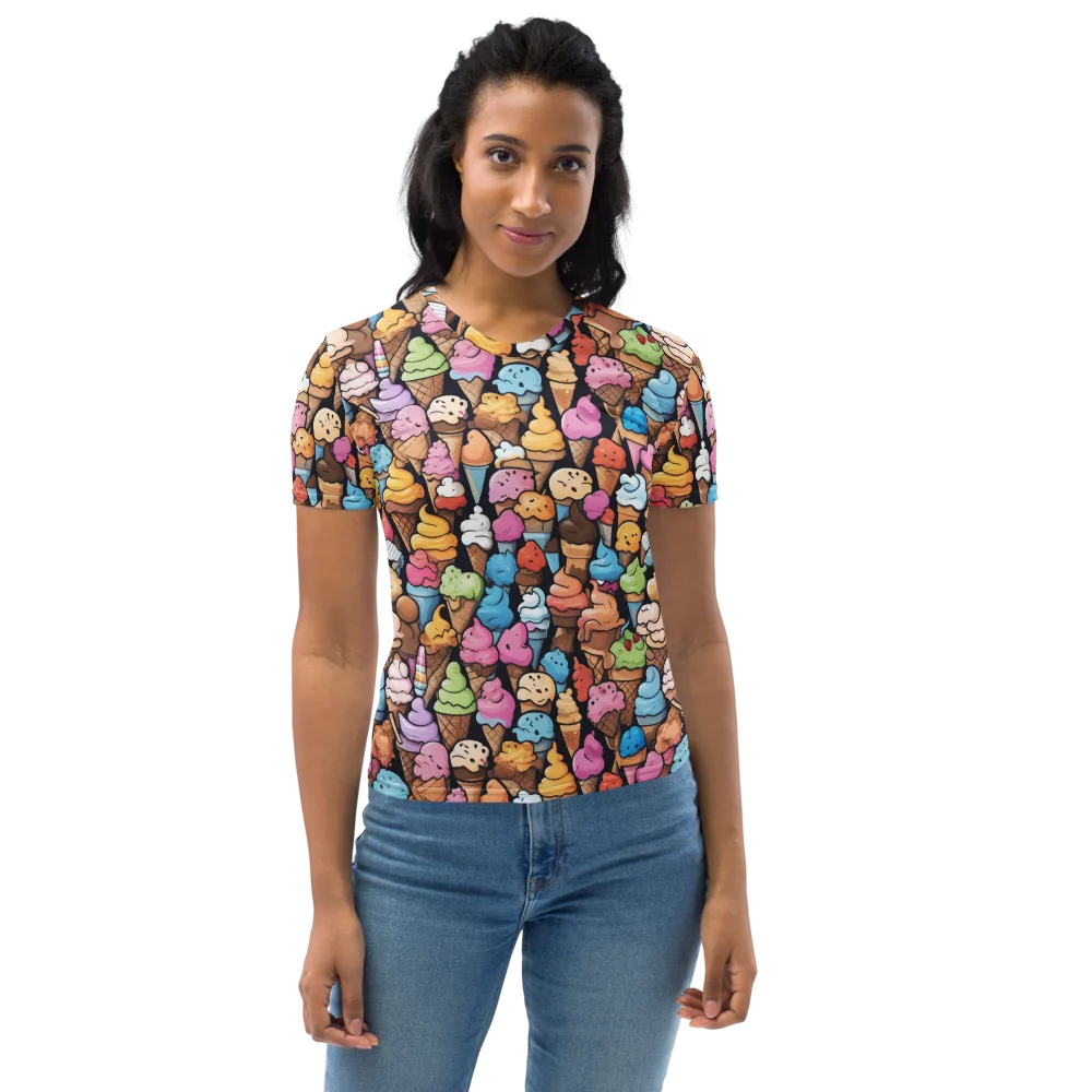 Sundae Parade on Women's Crew Neck T-Shirt — Front