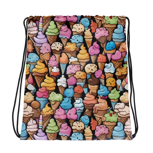 Sundae Parade on a Drawstring Bag
