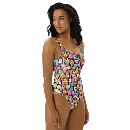 Sundae Parade on a One-Piece Swimsuit
