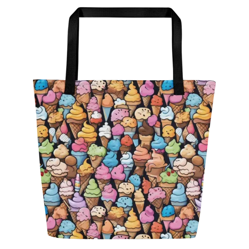 Sundae Parade on a Large Tote Bag W/ Pocket