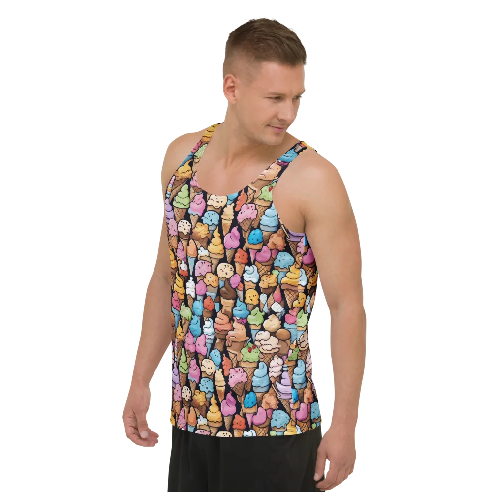 Sundae Parade on Men's Tank Top — Left Front