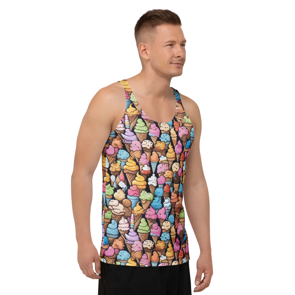 Sundae Parade on Men's Tank Top — Right Front