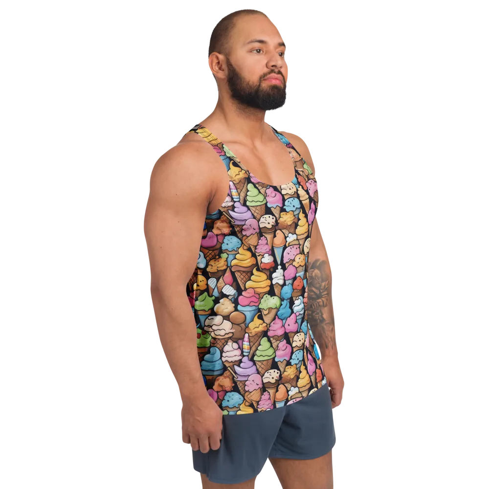Sundae Parade on Men's Tank Top — Right Front