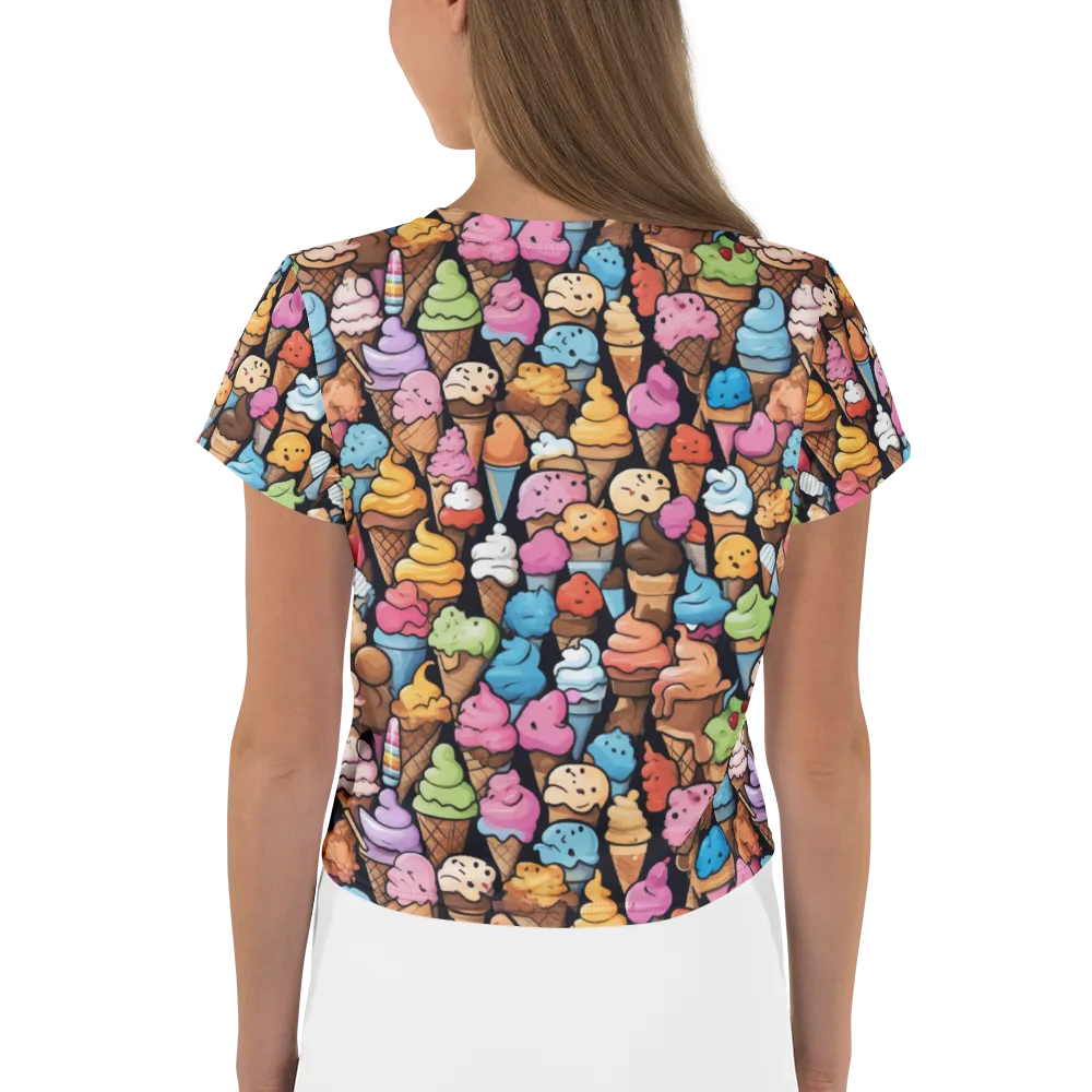 Sundae Parade on Crop Tee — Back