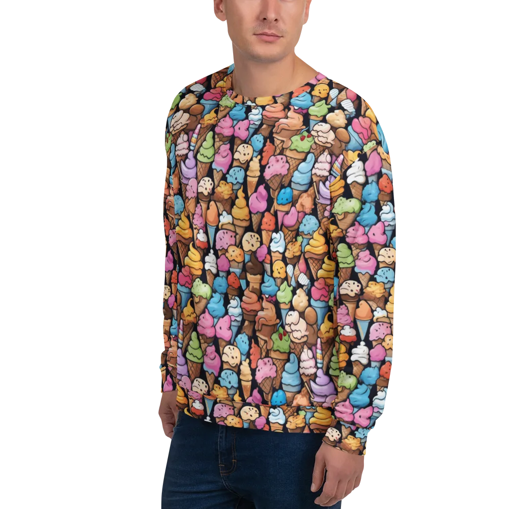 Sundae Parade on Sweatshirt — Left Front
