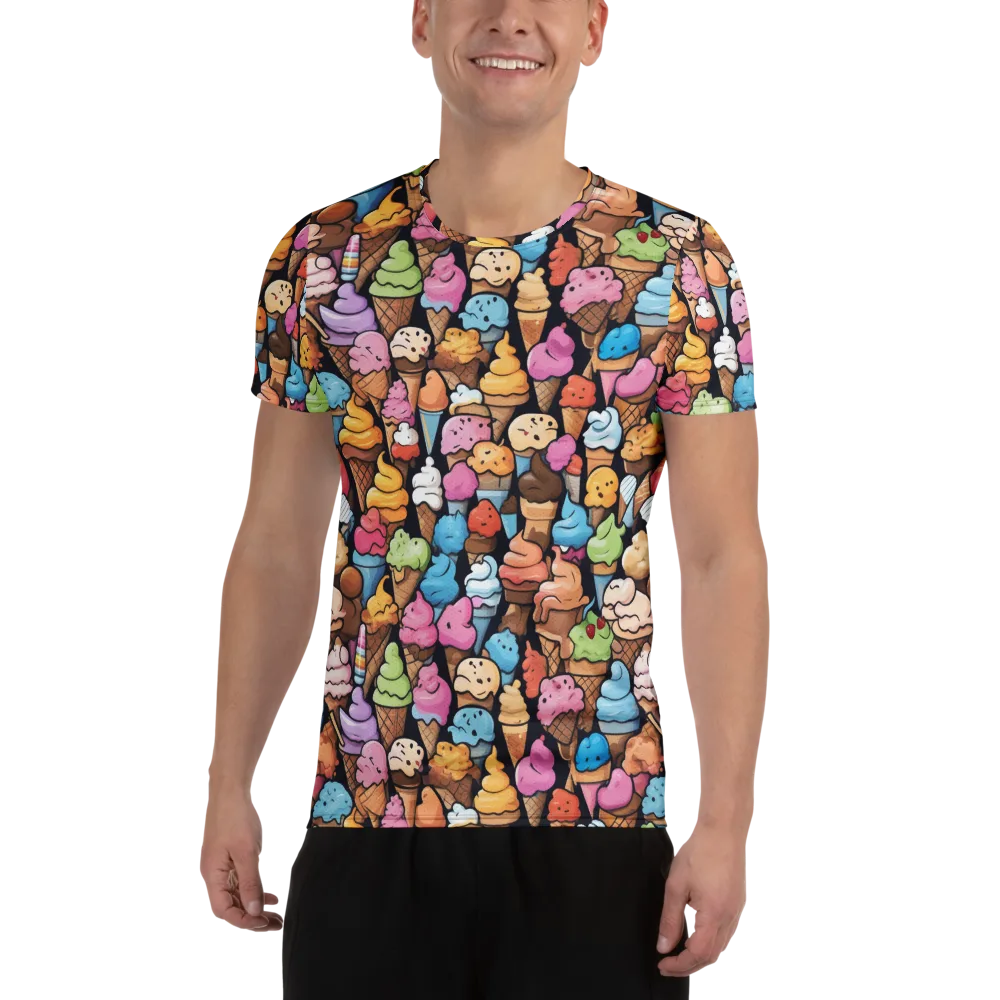 Sundae Parade on Men's Athletic T-Shirt — Front