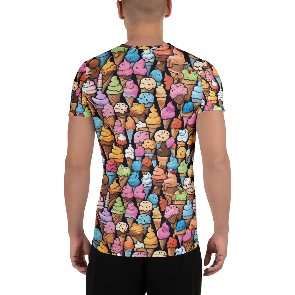 Sundae Parade on Men's Athletic T-Shirt — Back