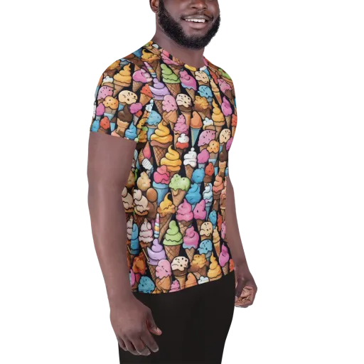 Sundae Parade on a Men's Athletic T-Shirt