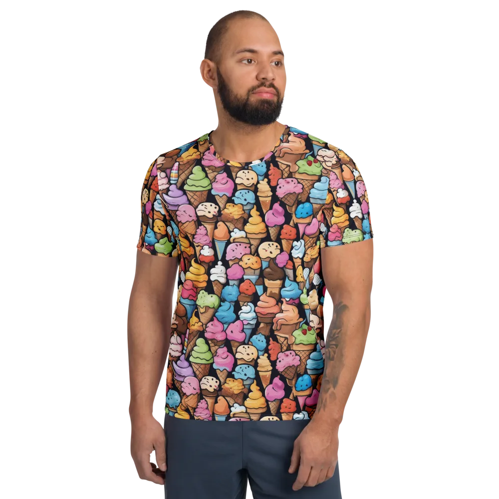 Sundae Parade on Men's Athletic T-Shirt — Front