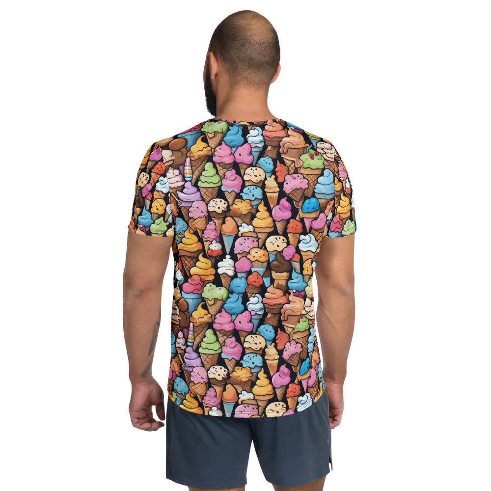 Sundae Parade on Men's Athletic T-Shirt — Back