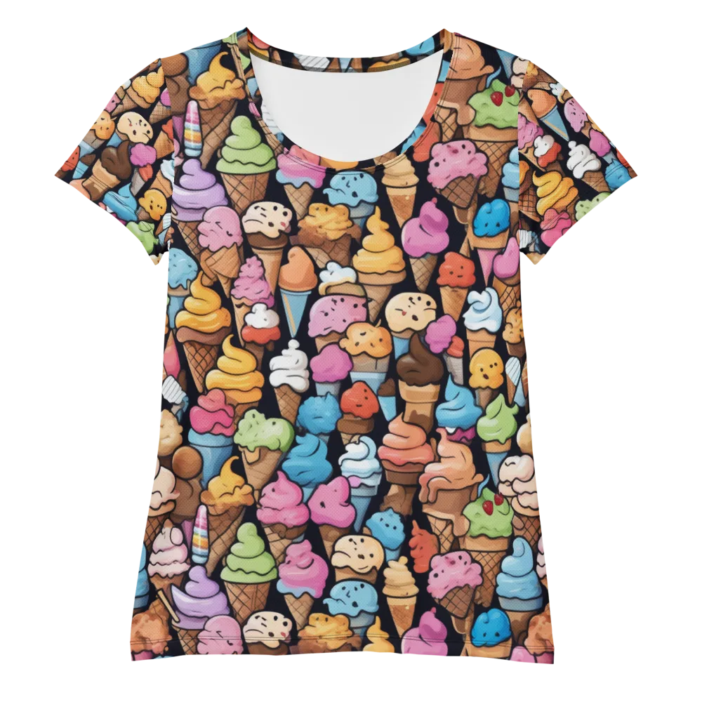 Sundae Parade on Women's Athletic T-Shirt — Front