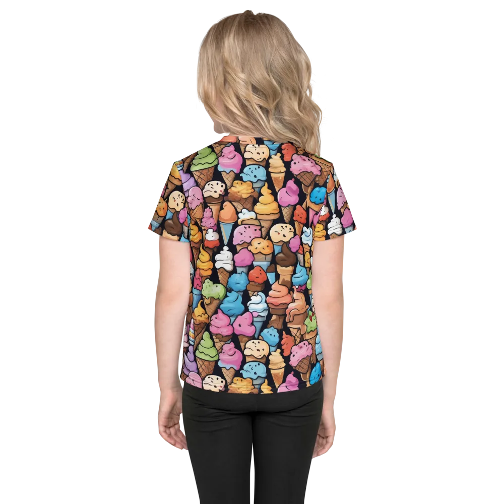 Sundae Parade on Kids Crew Neck T-Shirt — Back