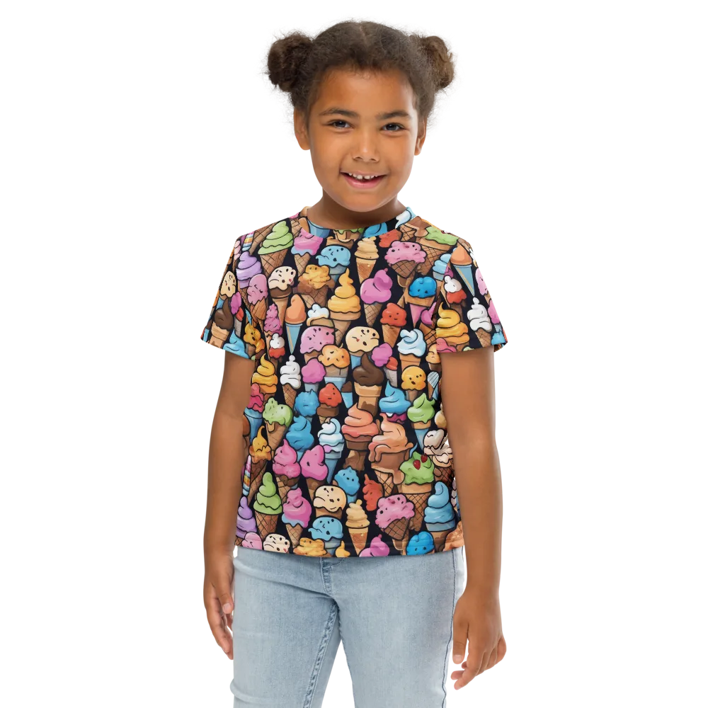 Sundae Parade on Kids Crew Neck T-Shirt — Front