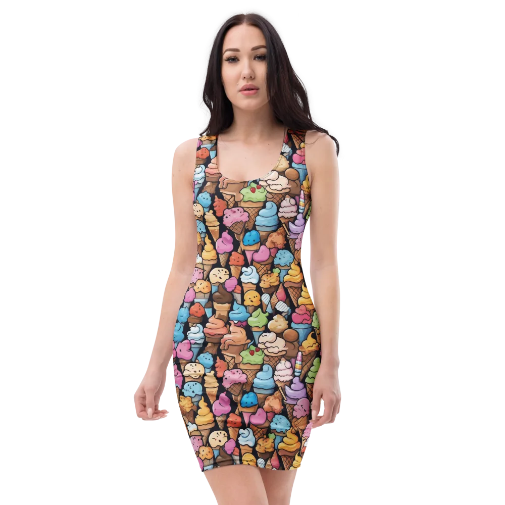 Sundae Parade on Bodycon Dress — Front