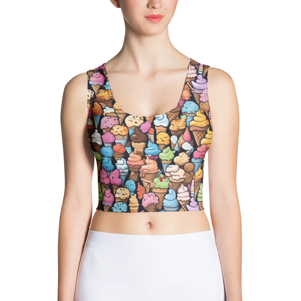Sundae Parade on Crop Top — Front
