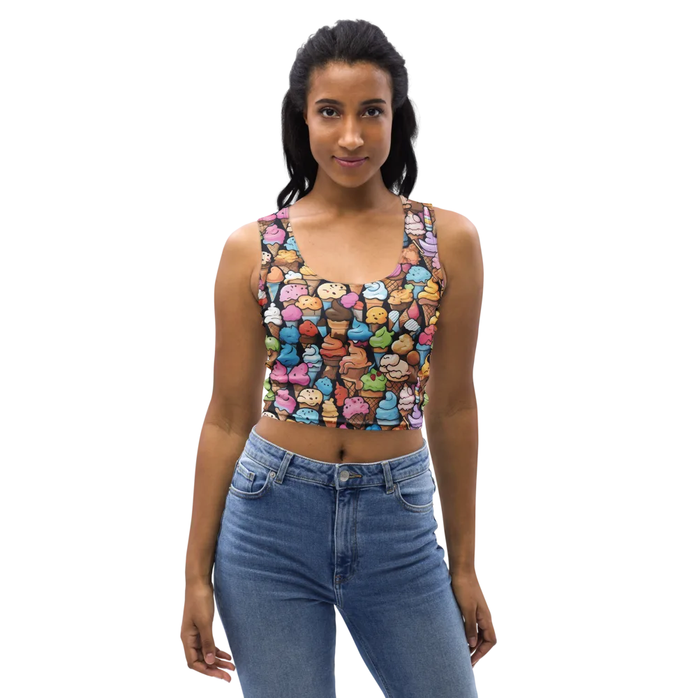 Sundae Parade on Crop Top — Front