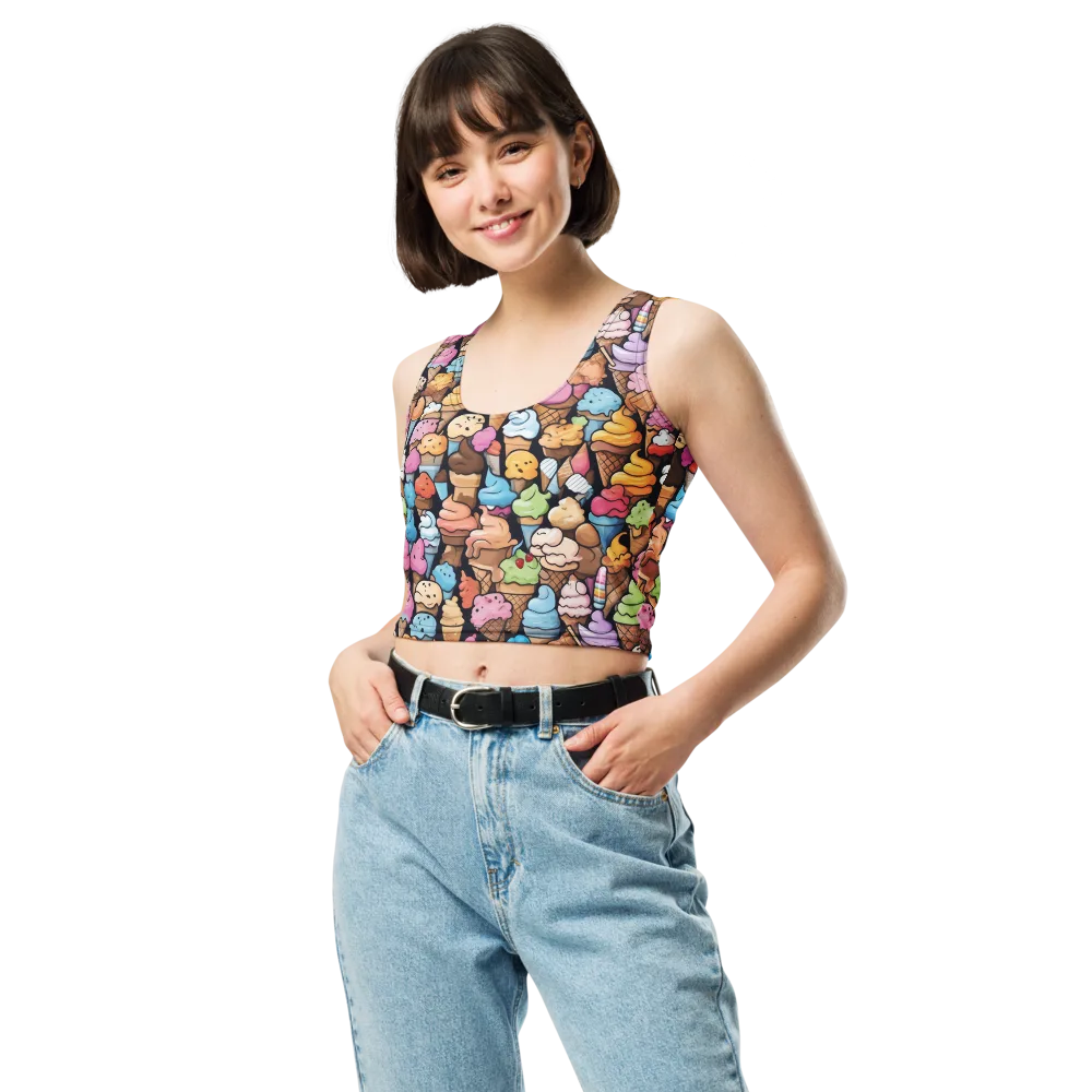 Sundae Parade on Crop Top — Front