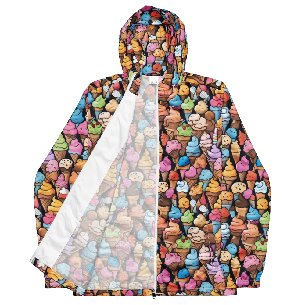 Sundae Parade on Men's Windbreaker — Front